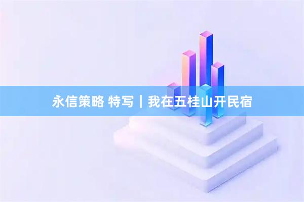 永信策略 特写｜我在五桂山开民宿