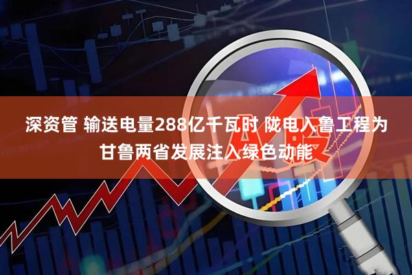 深资管 输送电量288亿千瓦时 陇电入鲁工程为甘鲁两省发展注入绿色动能